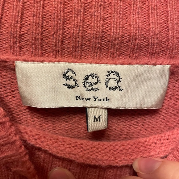 Sea New York pink wool sweater w/ ruffle sleeves Size M Very good condition - Picture 4 of 5